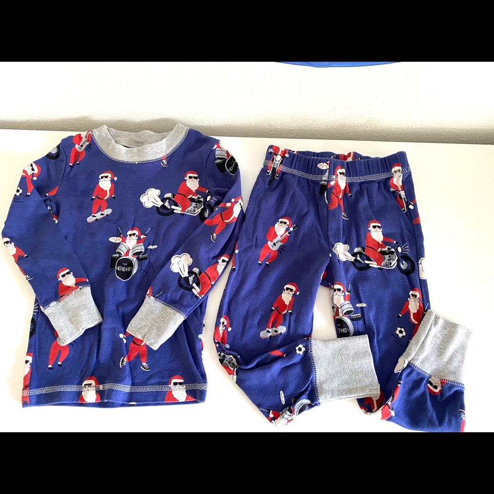 Mini Boden Santa Pajamas 3T